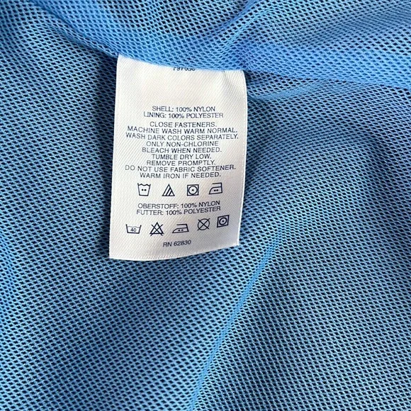 Lands’ End Men’s Navy Windbreaker retractable hood size XL - Picture 9 of 9